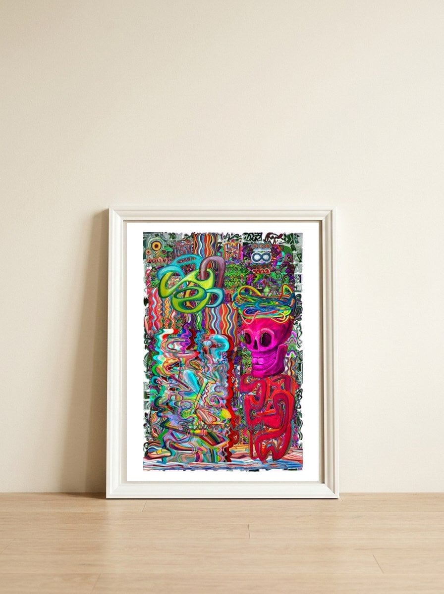 New Graffiti2022 537 — framed, leaning against the wall