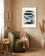 Whales framed in a tender room thumbnail