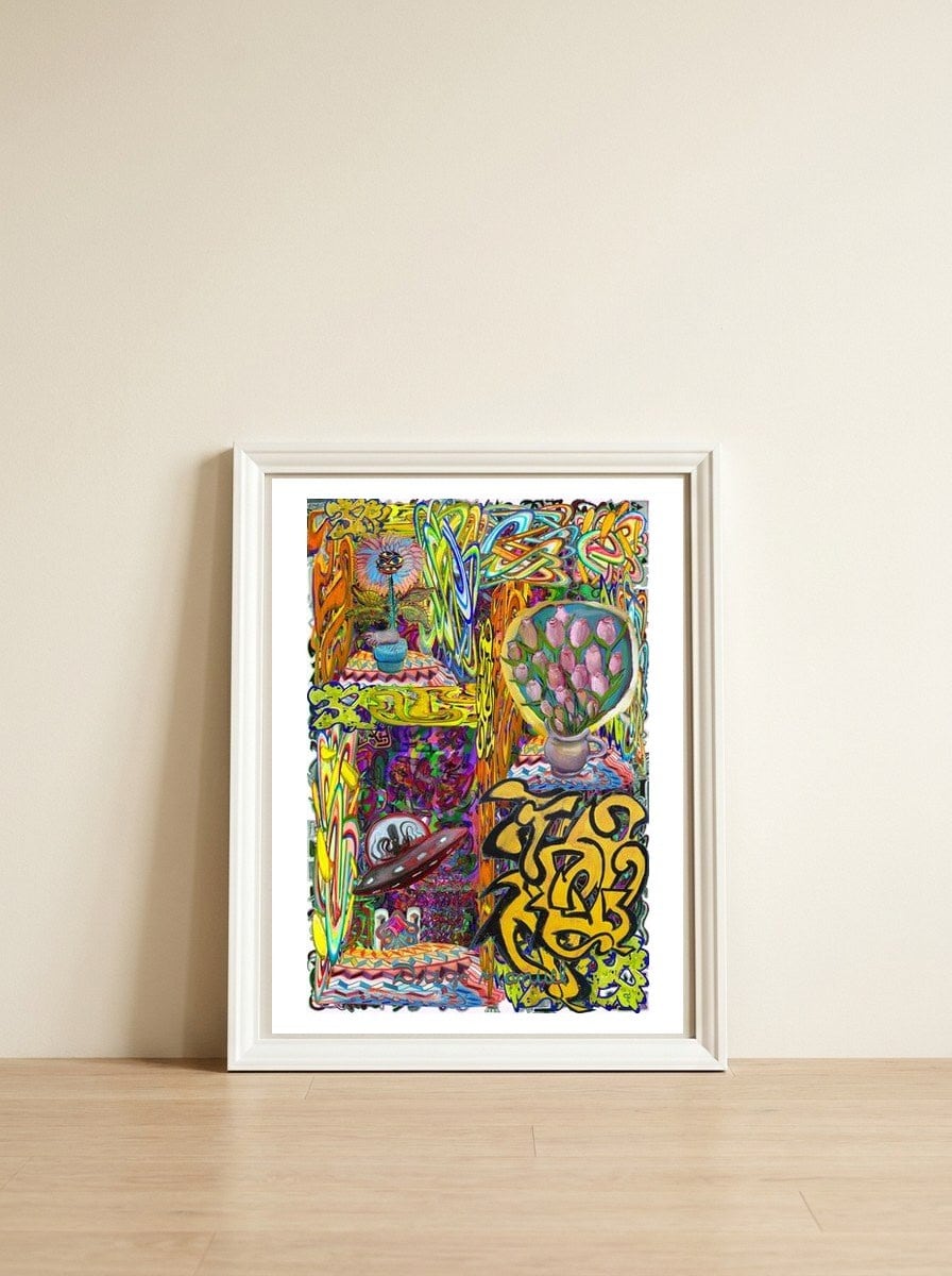 New Graffiti2022 573 — framed, leaning against the wall