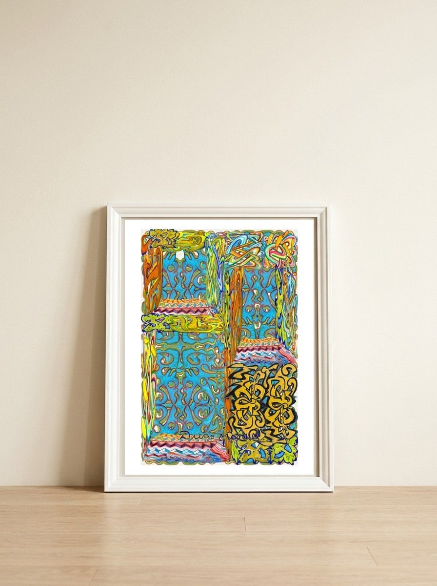 New Graffiti2022 599 — framed, leaning against the wall