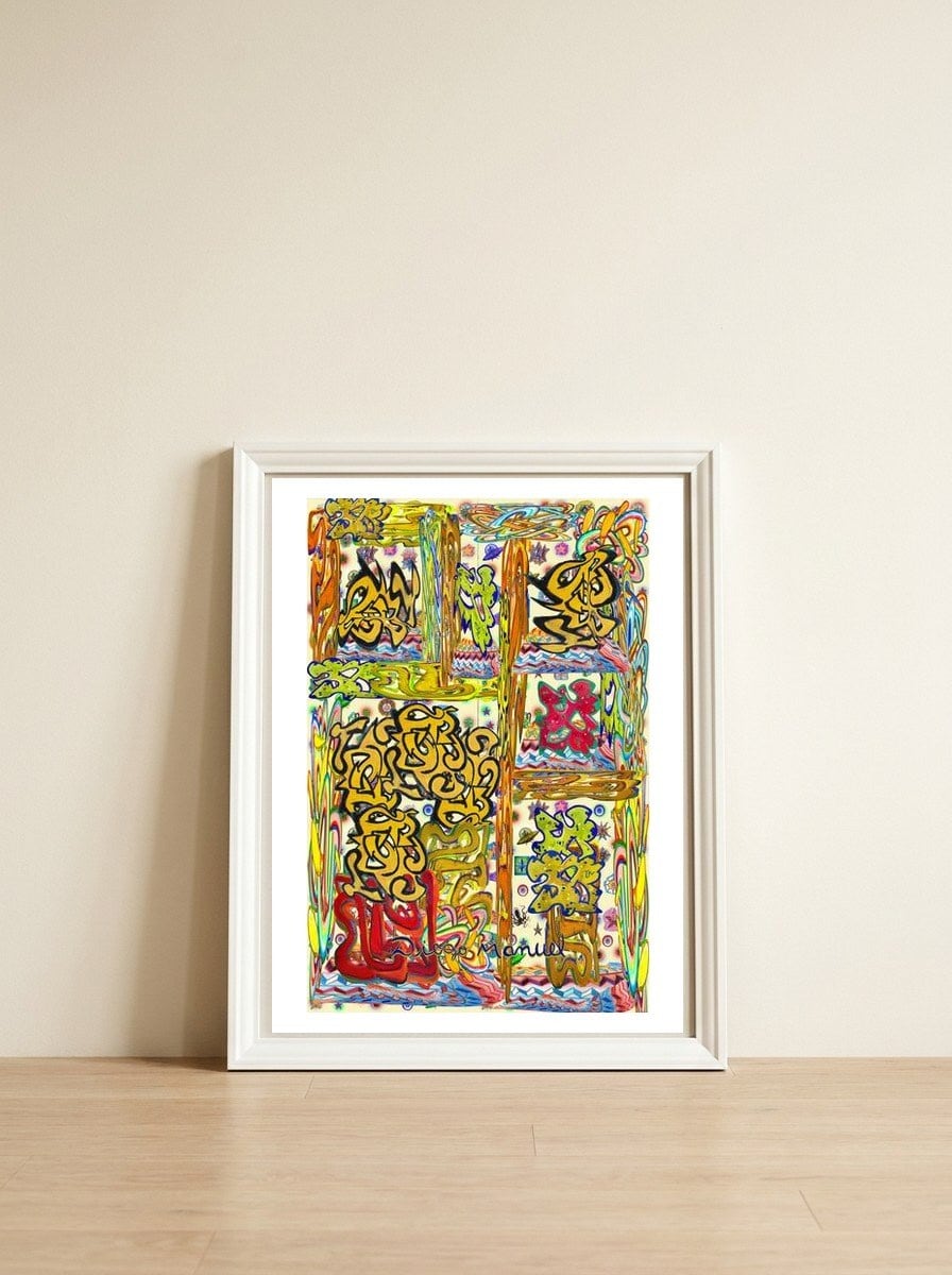 New Graffiti2022 607 — framed, leaning against the wall