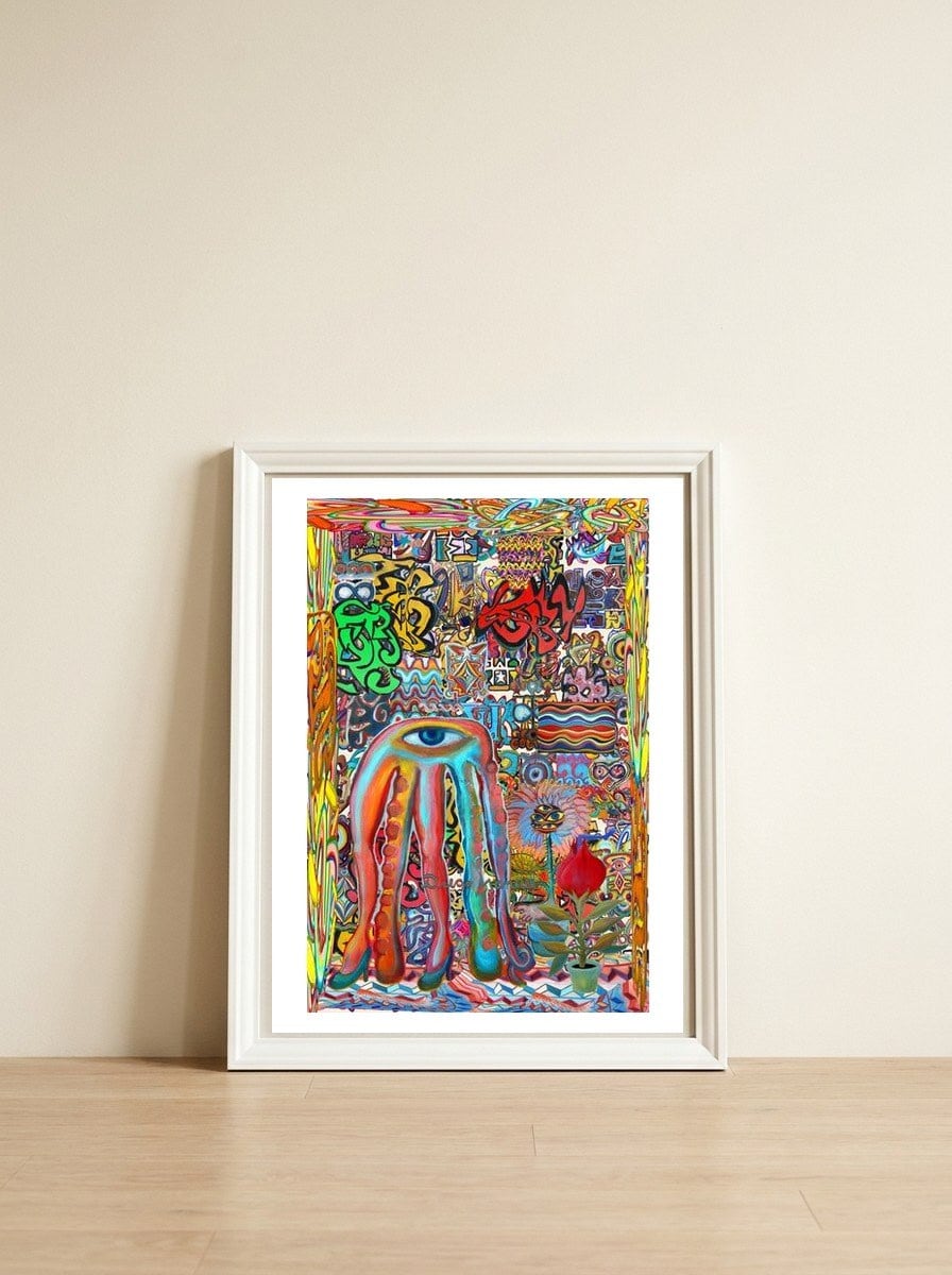 New Graffiti2022 632 — framed, leaning against the wall