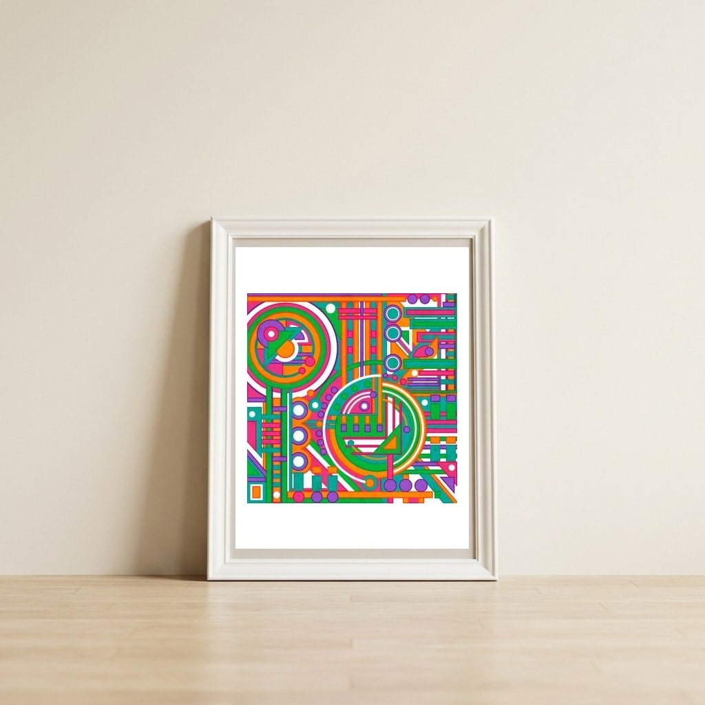 Process  — framed, leaning against the wall