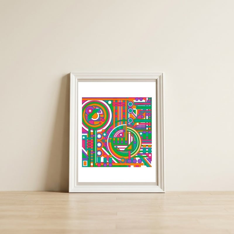 Process  — framed, leaning against the wall
