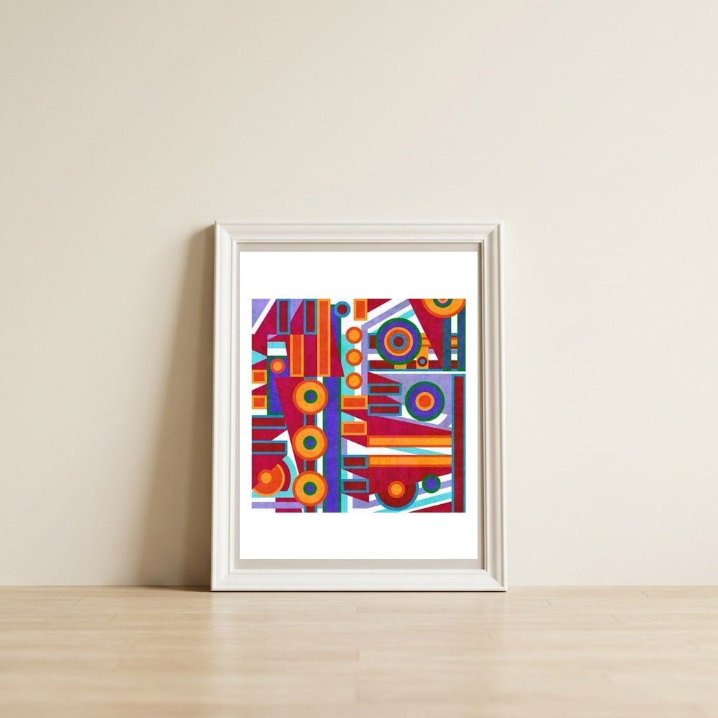 U8 — framed, leaning against the wall