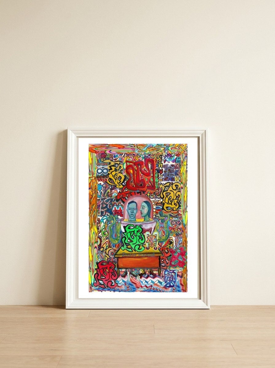 Oficina Del Cobrador 2 — framed, leaning against the wall
