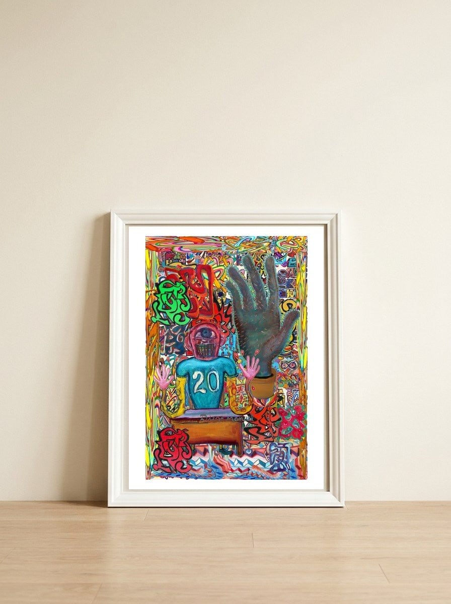 Oficina Del Cobrador 6 — framed, leaning against the wall