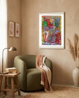 Oficina Del Cobrador 10 framed in a tender room thumbnail