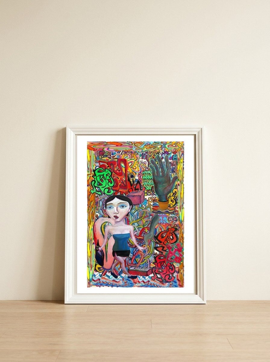 Oficina Del Cobrador 11 — framed, leaning against the wall