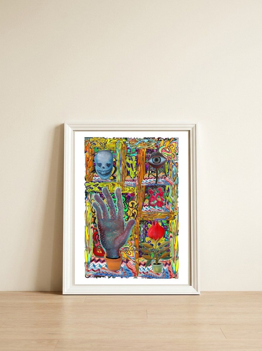 Oficina Del Cobrador 33 — framed, leaning against the wall