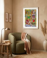 Oficina Del Cobrador 35 framed in a tender room thumbnail