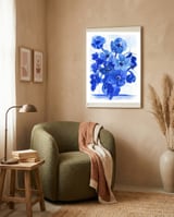 Blue stillife framed in a tender room thumbnail