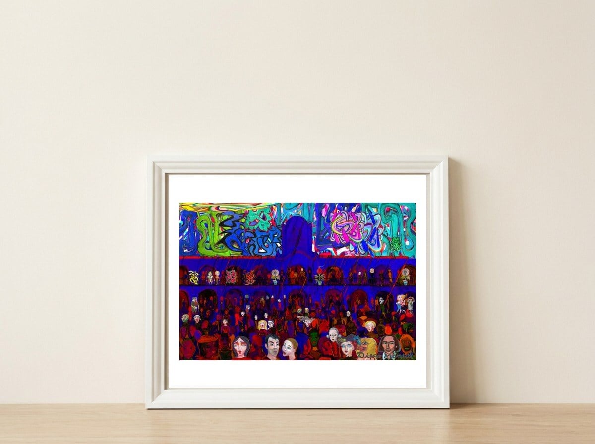 25 De Mayo Pop Digital 30 — framed, leaning against the wall