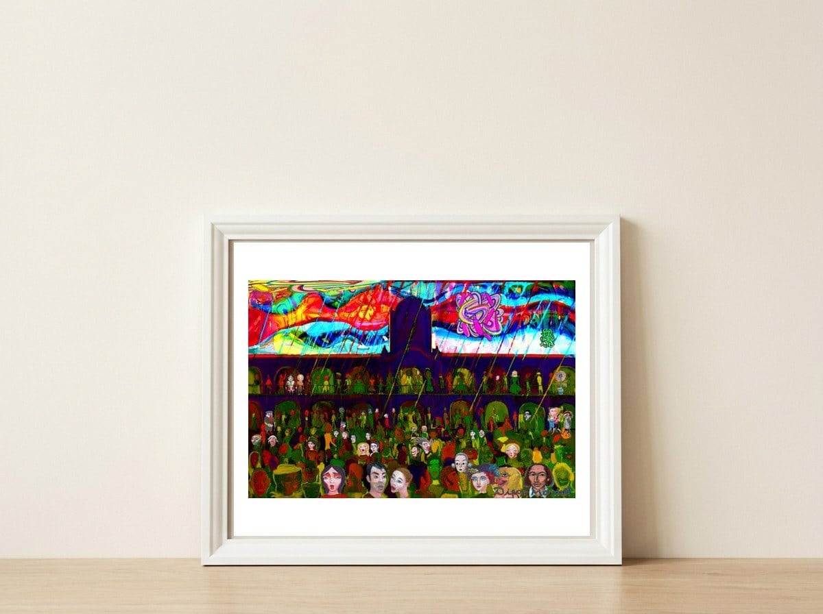 25 De Mayo Pop Digital 38 — framed, leaning against the wall
