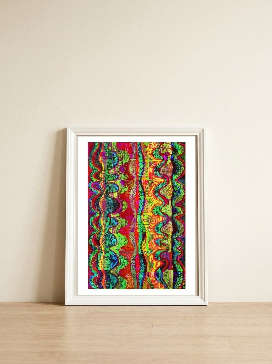 Graffiti Digital 2022 8 — framed, leaning against the wall