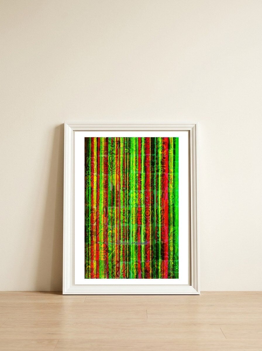 Graffiti Digital 2022 20 — framed, leaning against the wall