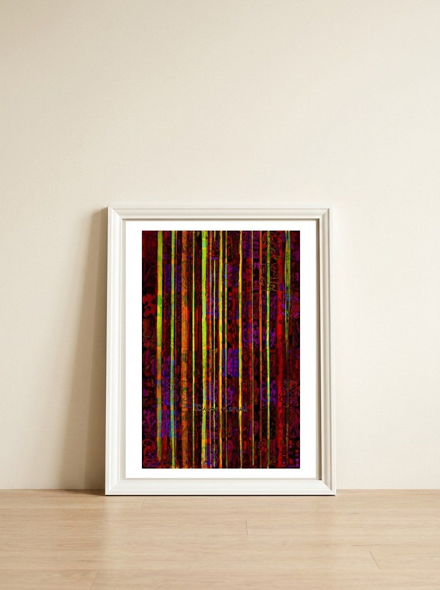 Graffiti Digital 2022 24 — framed, leaning against the wall