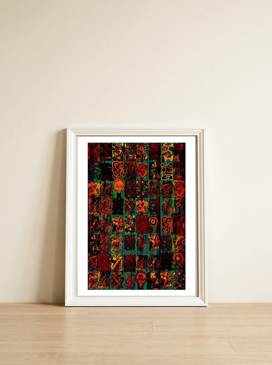 Graffiti Digital 2022 46 — framed, leaning against the wall