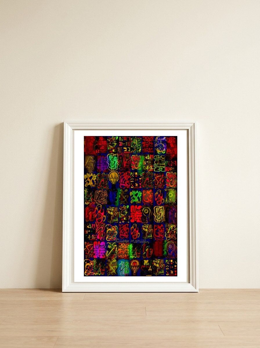 Graffiti Digital 2022 53 — framed, leaning against the wall