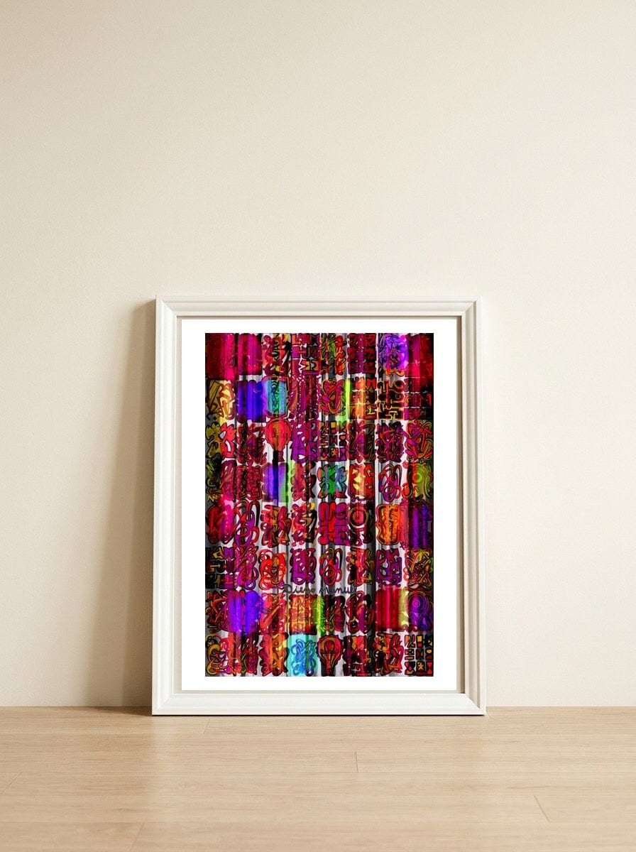 Graffiti Digital 2022 57 — framed, leaning against the wall