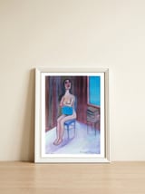 Chica Enojada — framed, leaning against the wall thumbnail