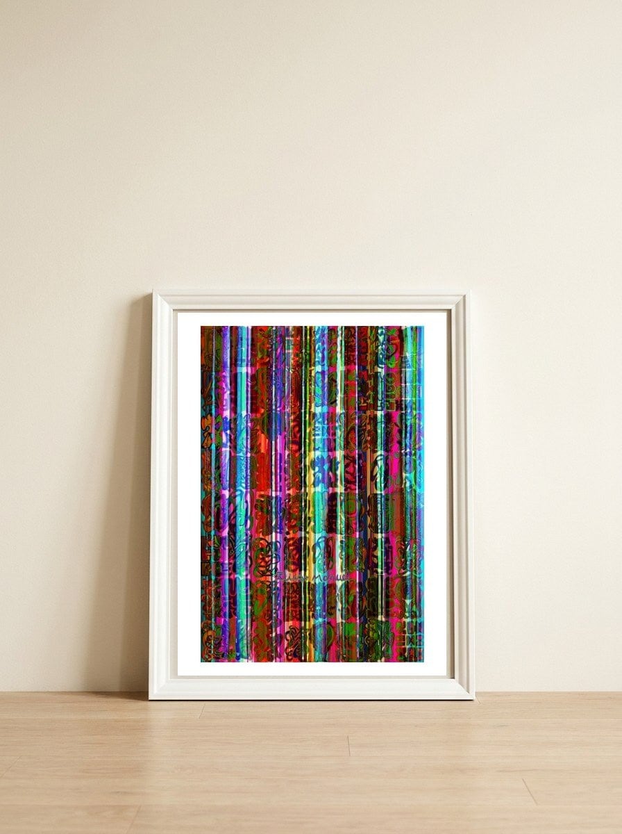 Graffiti Digital 2022 64 — framed, leaning against the wall