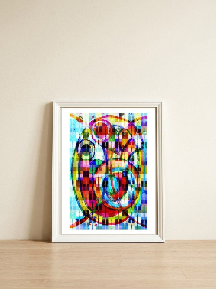 Graffiti Digital 2022 143 — framed, leaning against the wall