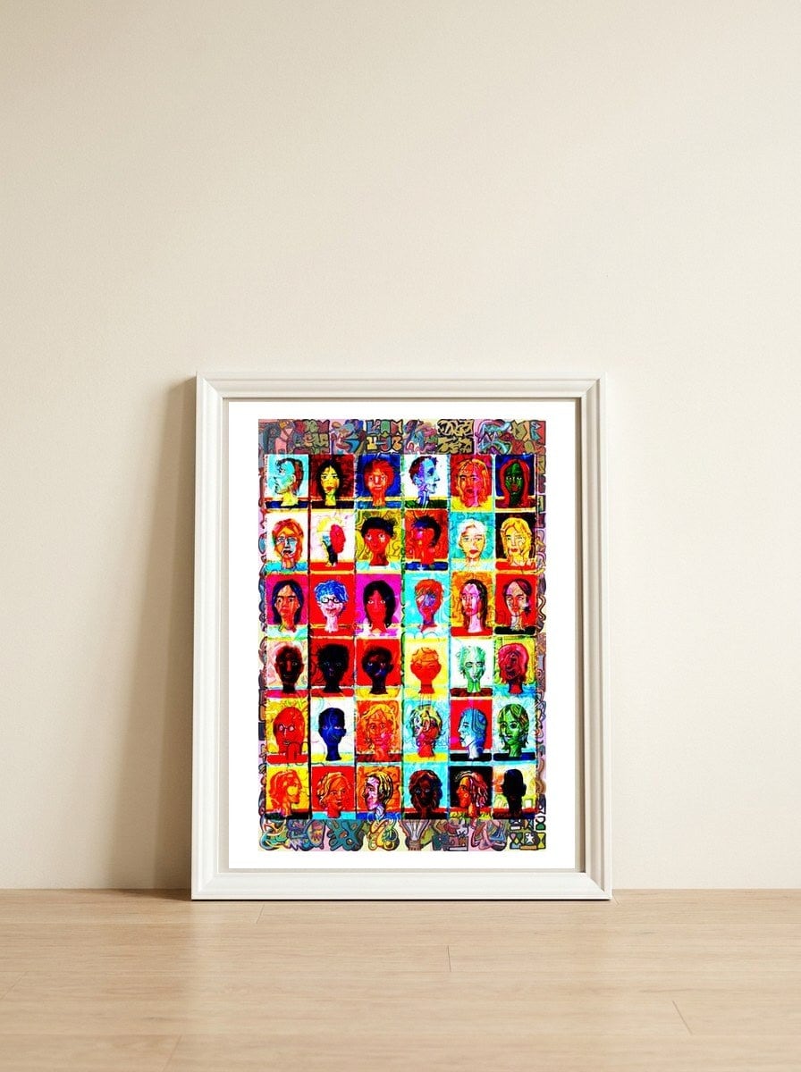 Graffiti Digital 2022 260 — framed, leaning against the wall