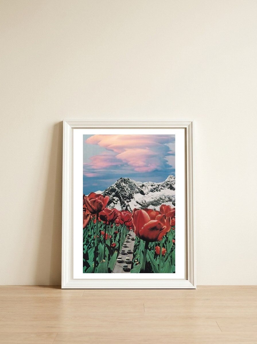 Tulip Road — framed, leaning against the wall