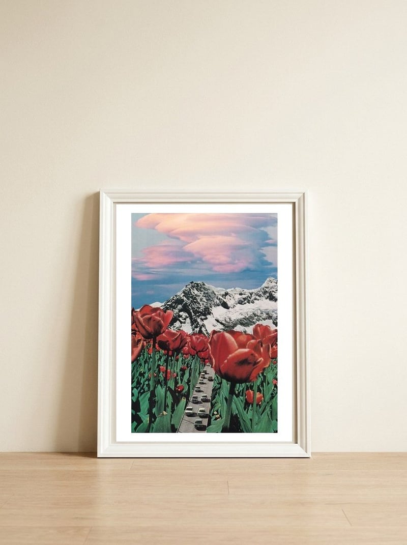 Tulip Road — framed, leaning against the wall