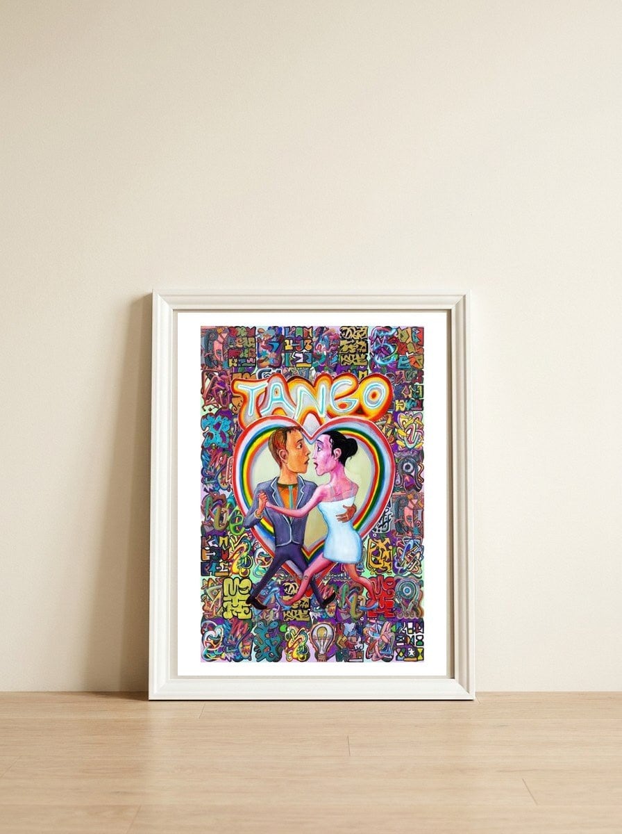 Graffiti Digital 2022 286 — framed, leaning against the wall