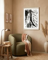 Tropical Season BW 3 framed in a tender room thumbnail