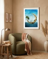 Home Sweet Moon framed in a tender room thumbnail