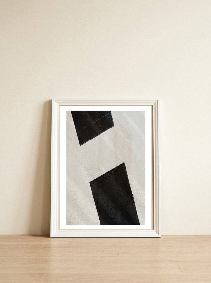 Interrupted #2 — framed, leaning against the wall