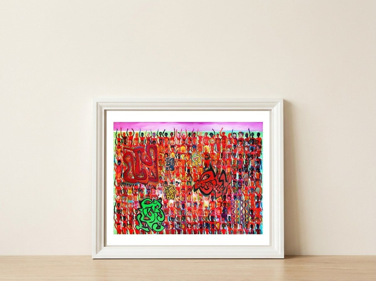 Gran Hinchada 4 — framed, leaning against the wall