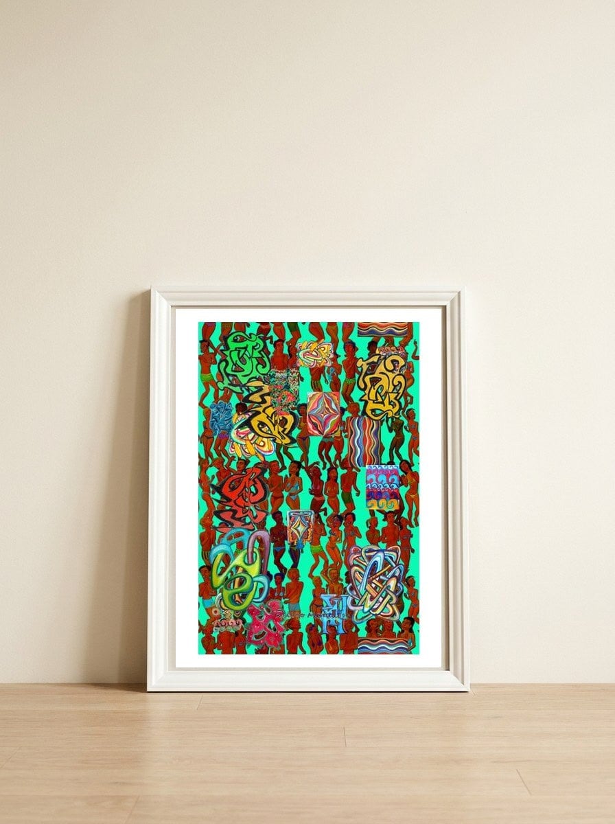 Graffiti Digital 2022 455 — framed, leaning against the wall