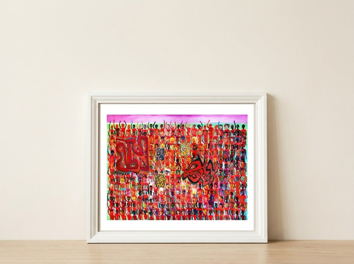 Gran Hinchada 3 — framed, leaning against the wall