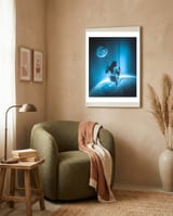 To the moon framed in a tender room thumbnail