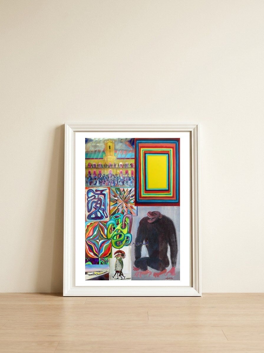 Graffiti Digital 2022 477 — framed, leaning against the wall