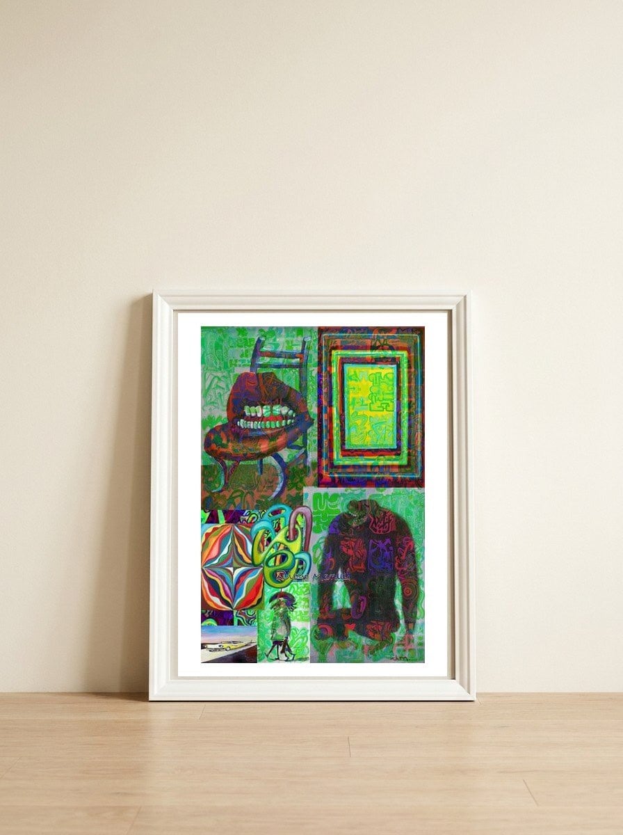 Graffiti Digital 2022 480 — framed, leaning against the wall