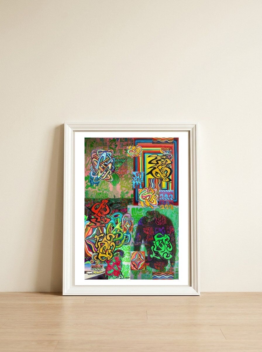 Graffiti Digital 2022 503 — framed, leaning against the wall