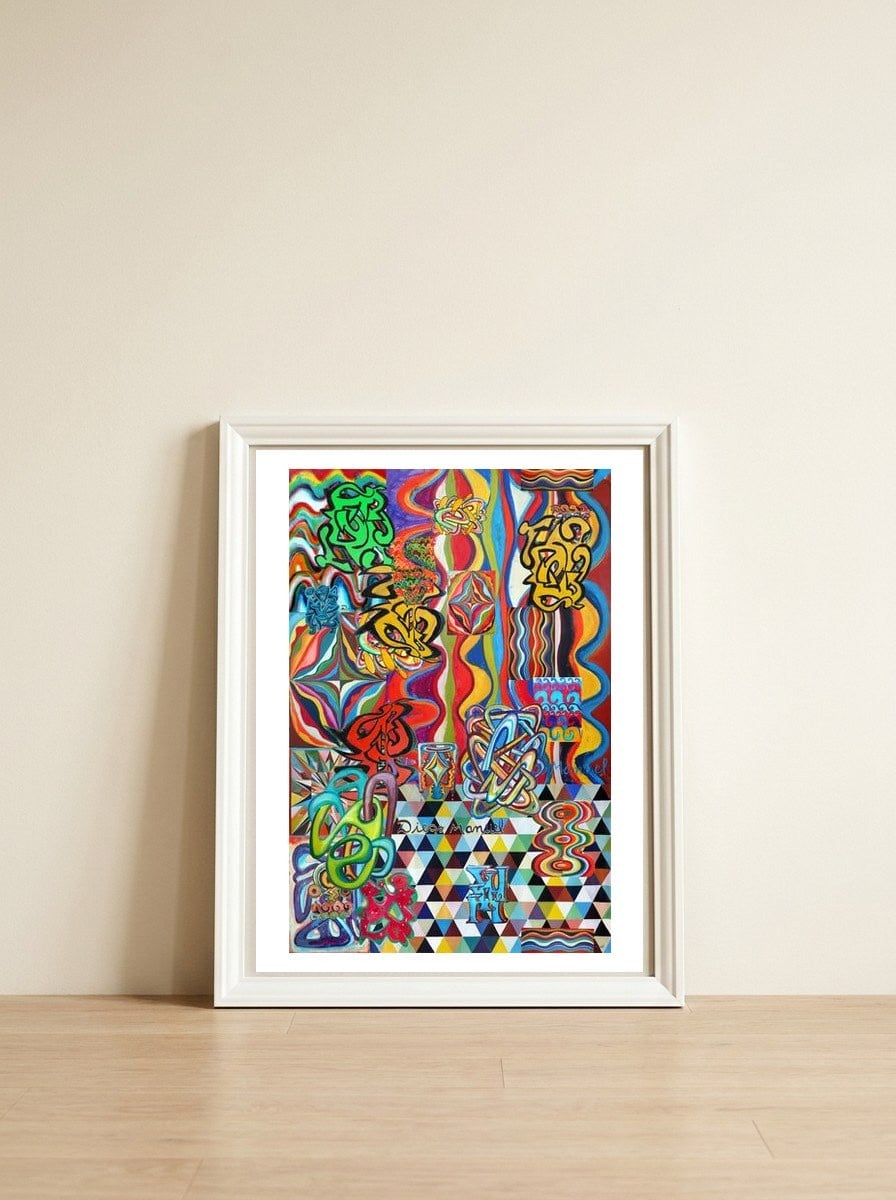 Graffiti Digital 2022 550 — framed, leaning against the wall