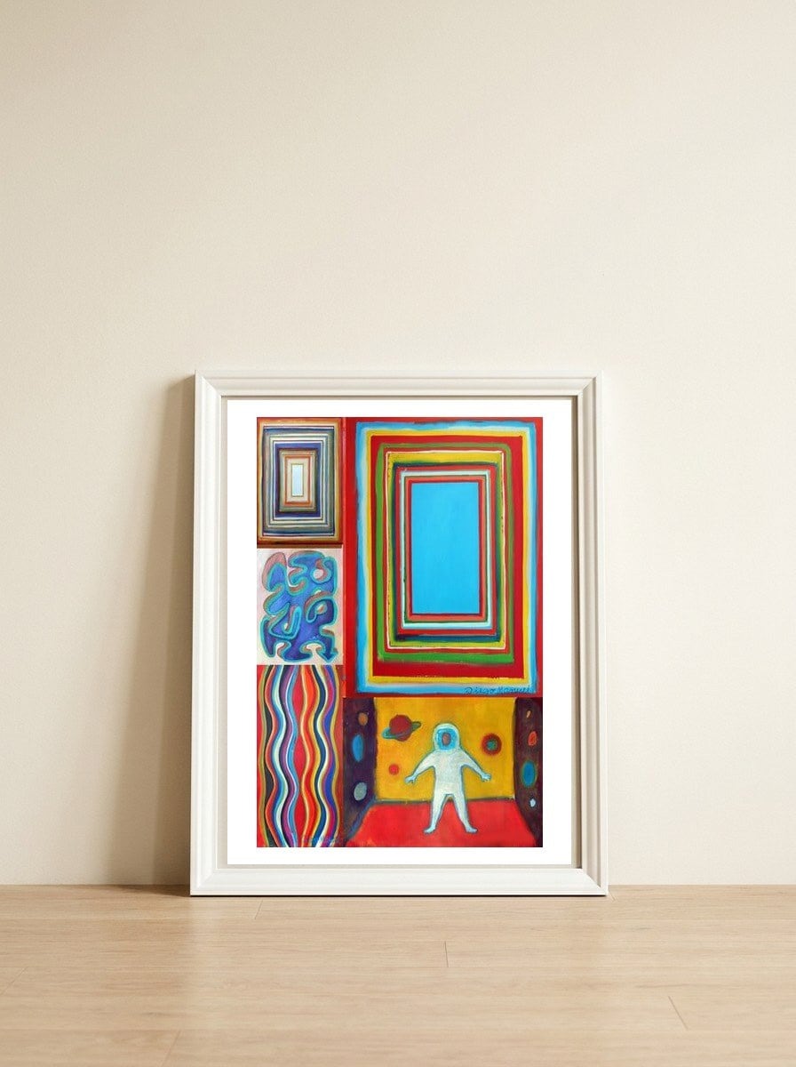 Graffiti Digital 2022 558 — framed, leaning against the wall