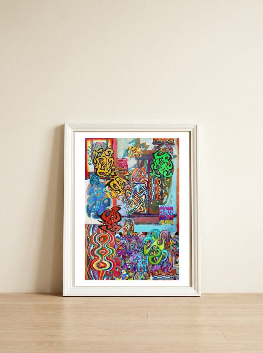 Graffiti Digital 2022 561 — framed, leaning against the wall