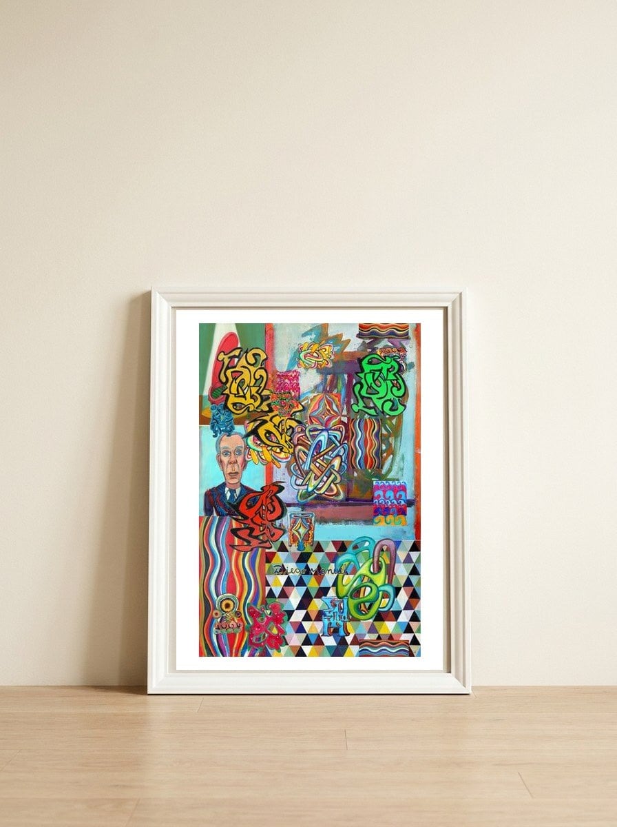 Graffiti Digital 2022 565 — framed, leaning against the wall