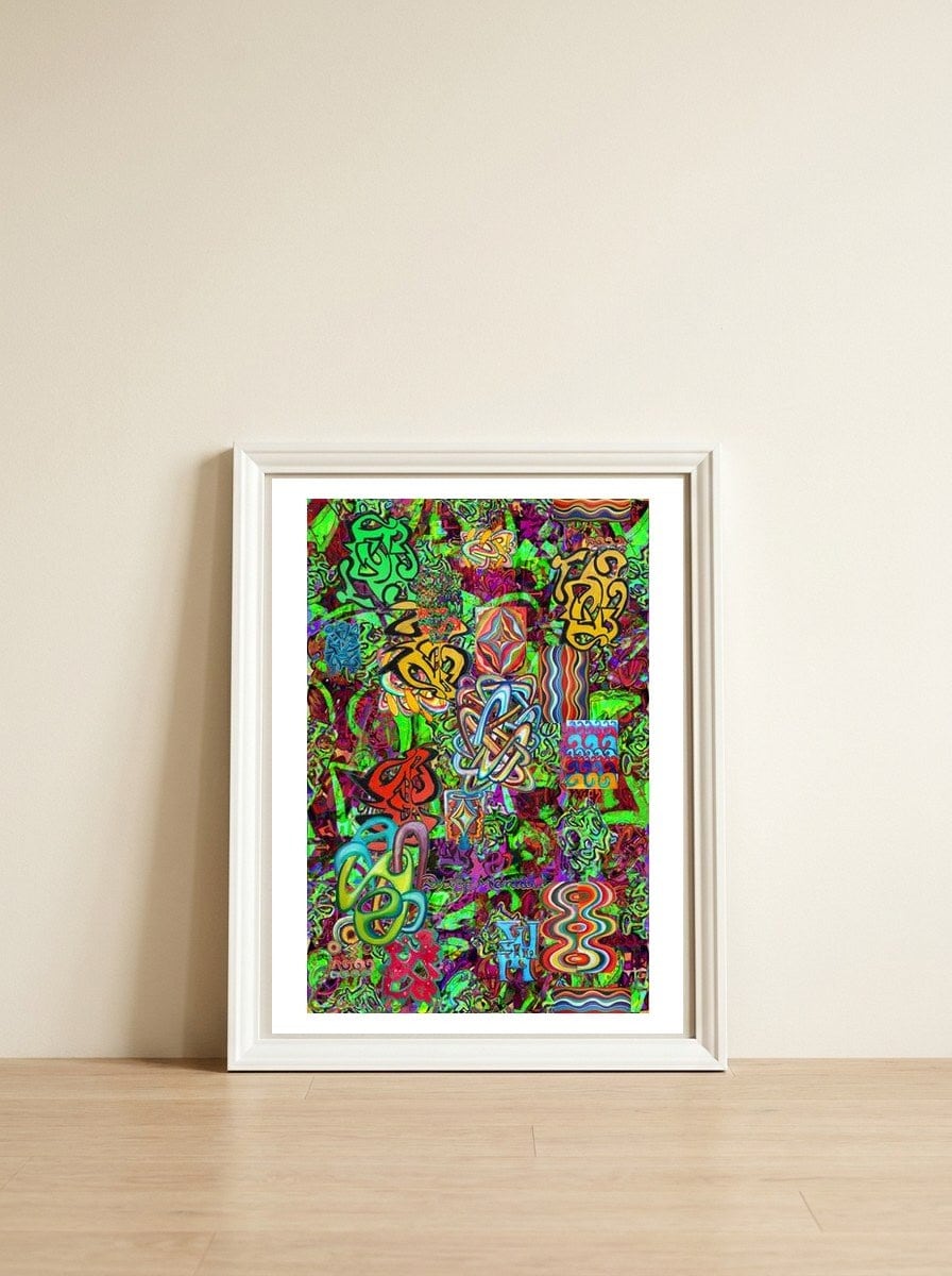 Graffiti Digital 2022 569 — framed, leaning against the wall