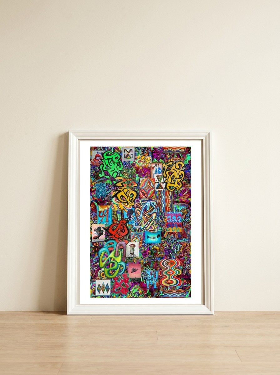 Graffiti Digital 2022 572 — framed, leaning against the wall