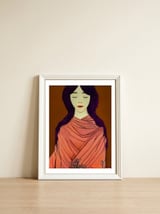 Closed eyes — framed, leaning against the wall thumbnail