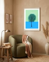 Tree in the snow  framed in a tender room thumbnail