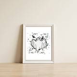 Ghost Scribble sketch — framed, leaning against the wall thumbnail